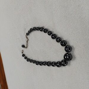 Black beaded necklace 20 inch